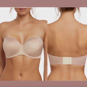 NEW $72 Fantasie [ 32J US ] Aura Convertible‎ Strapless Underwire Bra Nude #5798